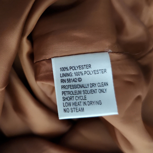 Women's London Times Dress, Size 4, Coppery Brown Satin - Picture 5 of 5